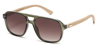 Sonnenbrille Aviator Bambus