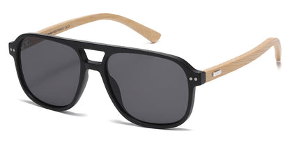 Sonnenbrille Aviator Bambus